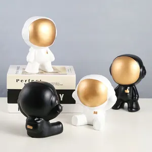 Lovely Cute Figure Spaceman Dining Room End Table Hand Painted Ceramic Art thumbnail-1