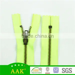 Y-teeth 3# Bronze Zipper Close End With Cloth Tape Metal Zipper thumbnail-1
