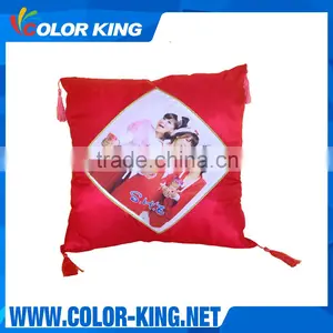 Custom Sublimation Heat Transfer Printing Pillowcase With Tassel 42*42cm Quality Choice thumbnail-1