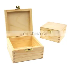 Wholesale Small Wooden Gift Jewelry Boxes With Lock Wood Sundries Storage Box Decoration thumbnail-3