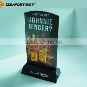 Led Illumunated Tent Table Flashing Menu Holder thumbnail-2
