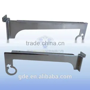 Metal Chrome 25mm Round Tube Holder for Slatwall Shelf Bracket thumbnail-1
