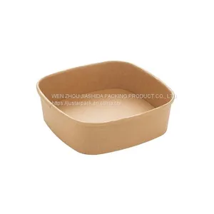 Square Paper Bowl, Rectangular Paper Container, Manufacture and Sale, Best Price China Factory. thumbnail-1