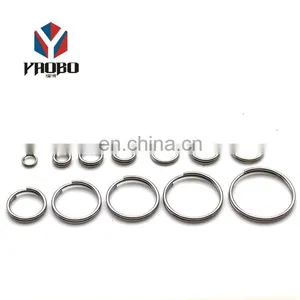 Quality Assuredc Size Metal Split Double Ring Keychain Logo Custom Ring For Bag thumbnail-1