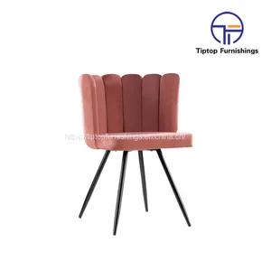 Tiptop Luxury Dining Chairs Customized Modern Style Metal Stainless Steel Upholstery Velvet Armchair Chair thumbnail-1