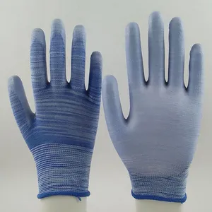 Polyester Knitted pu Palm Coated Safety Work Gloves thumbnail-2
