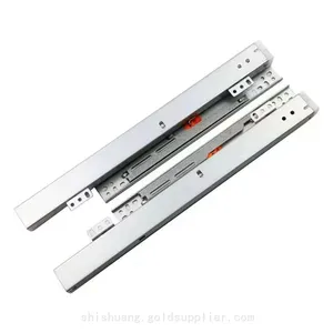 Furniture Hardware Full Extension Bottom Mount Concealed Soft Close Drawer Slide Runer Track thumbnail-1