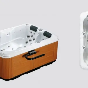 Deluxe Series Massage Spa Tub 3 Person Indoor Bathtub With Stair thumbnail-3