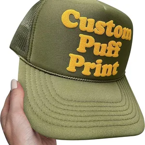 Personalized Foam Trucker Hat Custom Foam Trucker Caps Custom Puff Print Trucker Hat thumbnail-1