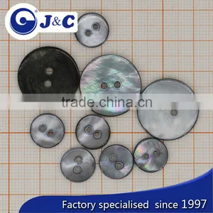 Smoke Black MOP Natural Shell Buttons,black Mother of Pearl Sea Shells Buttons. thumbnail-1