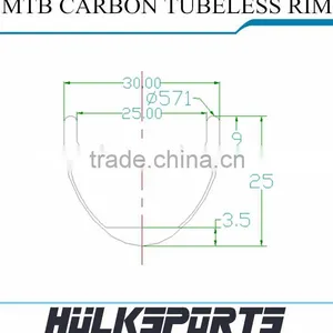 Bicycle Carbon Rims 26ER Mountain Bicycle Rim Hookless 30mm Width Tubuless Carbon Rims For Sale thumbnail-6