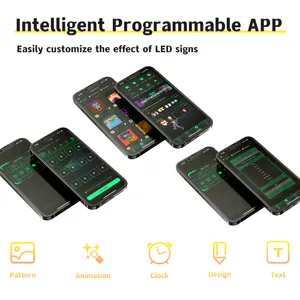 Super Bright Led Screen Led Scrolling Display Screen Sticker APP Programmable Soft Led Displays Flexible Led Screen for Car thumbnail-3