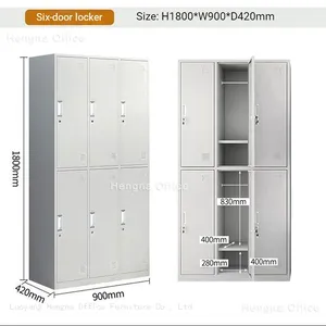 High-Density 8 Compartment Steel Locker: The Professional Multi-Door Storage Solution for Warehouses, Factories, and Schools thumbnail-1