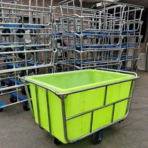 Jinchuan Industrial Steel Cloth Trolley Easy to Clean and Operate for Logistics Transportation and Storage thumbnail-2