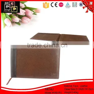 China Best Selling Custom Hotel Leather Waterproof Menu Book thumbnail-5