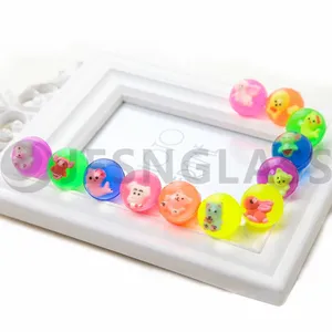 Factory Wholesale Various Design 20mm 27mm 32mm 35mm 38mm 45mm 49mm 56mm 60mm 3D Animal Bouncy Toy Rubber Balls thumbnail-2