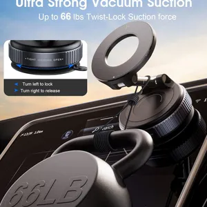 Premium 360° Rotating Vacuum Suction Magnetic Phone Holder thumbnail-5