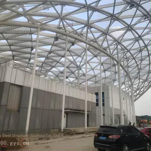 Grid Tube Truss Roof for Stadiums and Swimming Pools. Processing of Steel Structure Grids for High - Speed Railway Station Buildings, Municipal Venues, Stadiums, and Exhibition Centers. Self - Owned Installation Team thumbnail-1