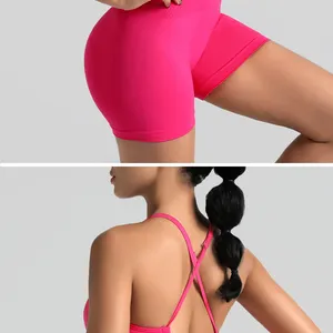 Wholesale Workout Sports Bodysuits&Jumpsuits Rompers Backless Gym Fitness Jumpsuits One Piece Yoga Jumpsuit for Women thumbnail-3