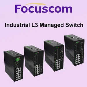 Industrial L2/L3 Managed Gigabit Switch 8-Port DIN-Rail Mount Ethernet Switch With ERPS Ring & PoE Bypass Switch Options Focuscom S3000 Series thumbnail-2