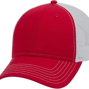 Blank Two Tone Mesh Trucker Hat Curved Brim Adjustable Snapback Baseball Cap Custom Logo Promotional Sports Caps Wholesale thumbnail-5