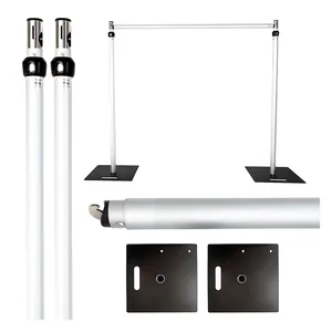 10 X 10ft Aluminum Scrolling Pipe Drape Set Adjustable Size Heavy Duty Digital Printing Photography Backdrop Stand Kit Wedding Backdrop thumbnail-1