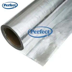 95% Reflectivity Wall Wrap Roof Sarking Insulation Aluminum Foil/MPET Laminated Woven Fabric Vapour Barrier thumbnail-3