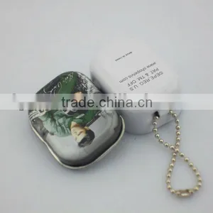 Dongguan Wholesale Cute Hinged Tin Can With Chain Rectangle Tin Box With Chain thumbnail-3