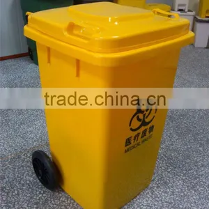 100liter Plastic Hospital Dustbin Bio Medical Waste Bin Wheelie Bin thumbnail-3