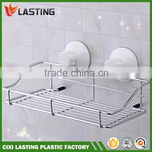 Multi-function Metal Bathroom & Kitchen Storage Shelf With Super Suction thumbnail-2