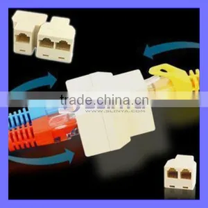 RJ45 Network Cable 1-to-2 Female-Female Spliter Coupler 8P8C thumbnail-1