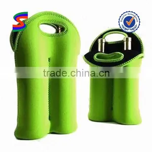 Mini Wine Bottle Bags 2 Compartments Insulated Wine Cooler Bag thumbnail-1