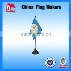 Plastic Table Flag With Custom Logo On Office Desk thumbnail-1