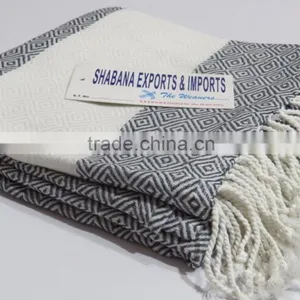 High Absorbent Turkish Hammam Fouta Travel Beach Towel Sauna Spa Bathrobe thumbnail-5