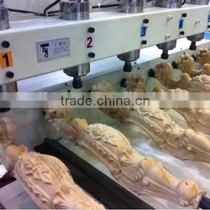 Hot Sale Rotary 4 Axis Cylindrical Wood Working Engraving Cnc Router Machine thumbnail-6
