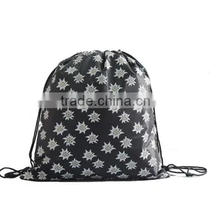 Wholesale Cheap Full Printing Lightweight 190T Drawstring Backpack thumbnail-3