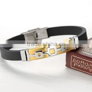 New Style Cheap Bracelet Silicone Bracelet With Magnetic Stainless Clasp thumbnail-2