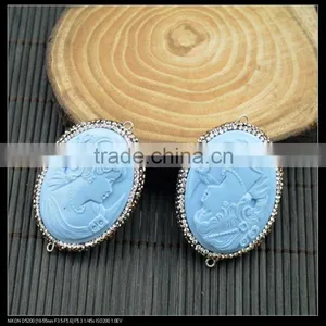 Wholesale LFD-0030B Mixed Color Cameo Pave Rhinestone Crystal Connector Beads Jewelry Making thumbnail-4