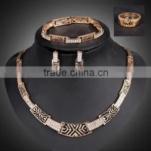 Uk New Style Fashionable High Quality Rhinestone Gold Set thumbnail-3
