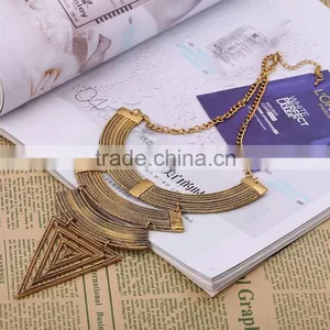2016 Hot Vintage Geometric Triangle Jewelry Making Supplies Necklace thumbnail-4