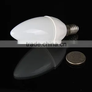 Keen Price Topping Design 3W E14 Ceramic Frosted LED Light AC110V AC220V Candle Bulbs Epistar Chip thumbnail-1