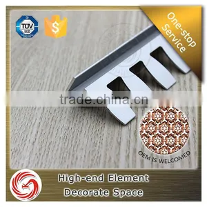 Good Quality Shopping Mall Used Curved Wall Edge Aluminum Tile Trim Profile thumbnail-3