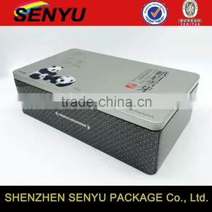 Custom Embossed Gift Packaging Wholesale Tin Lunch Box Sliding Lid thumbnail-1