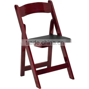 Solid Wooden Beech Wood Chair Wooden Folding Chair thumbnail-2