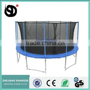 16ft Biggest Indoor Industrial Trampolines Bungee Jumping Harness With Enclosure thumbnail-1