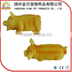 Best Selling Eco Friendly Soft Funny Squeaky Rubber Toy Pig for Dog thumbnail-6