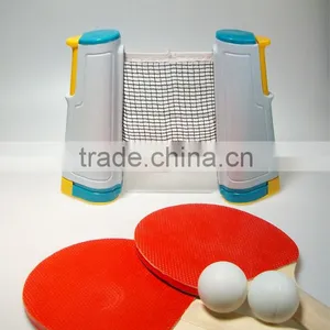 2016 New Design Stretch Net Table Tennis Set With 3pcs Balls and 2pcs Rackets thumbnail-1