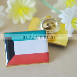 Epoxy Kuwait National Flag Pin Badge thumbnail-1