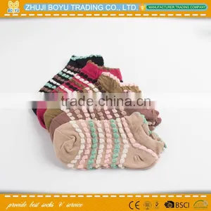 BY-161405 Lady's Jacquard Striped Socks; Anti Slip Sweat Socks Wholesale thumbnail-5