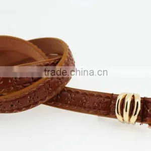 Women's Casual Belt With Brown PU Leather in Yiwu Factory Waist Belt for Lady thumbnail-5
